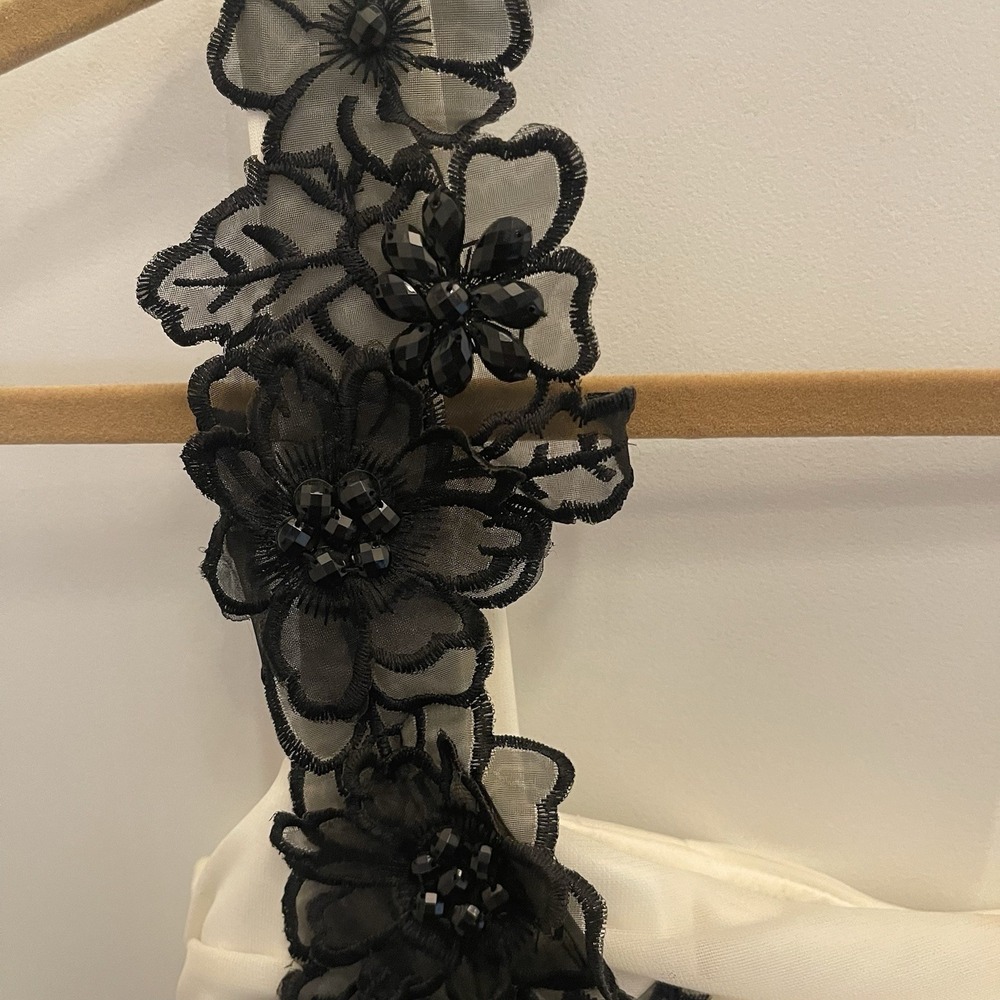 B.Darlin Cocktail Dress Juniors 3/4 Black White One Shoulder Prom Formal Event - Picture 4 of 9